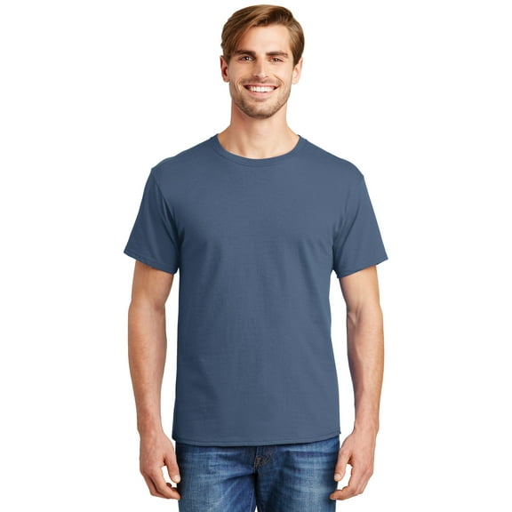 Hanes - Essential-T T-Shirt - 5280, Denim Blue, XL, Pack Of 5, Mens Workout Shirts