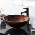 thumbnail image 1 of Aquaterior Récipient en Verre Trempé Évier Salle de Bain Motif Bol Rond Bassin, 1 of 9