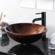 thumbnail image 1 of Aquaterior Tempered Glass Vessel Sink Bathroom Lavatory Round Bowl Pattern Basin, 1 of 9