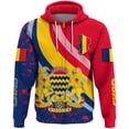 thumbnail image 2 of Sudadera con capucha y cremallera con el emblema nacional de Chad y la bandera de África para hombre, ropa informal, deportiva, para niño, 2 of 5