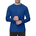 thumbnail image 4 of Mens UPF 50+ UV Sun Protection Shirts Outdoor Long Sleeve for Fishing Hiking Swimming Running Blue L, 4 of 4