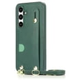 thumbnail image 2 of Allytech Slim Case for Samsung Galaxy S24 Plus with Card Slot & Shoulder Strap, Premium PU Leather Adjustable Strap Wristband Kickstand Shockproof Full Protective Cover for Women Men - Green, 2 of 11