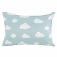 thumbnail image 2 of Clouds Throw Pillow Cover, Pillowcase Protectors with Zipper, Breathable Decorative Lumbar Pillow Case Cover, Cartoon Blue Sky Minimalist Aesthetic Pillow Shams for Couch Sofa 12x20Inch, 2 of 8
