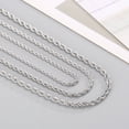 thumbnail image 3 of CUKIXA Titanium Steel Rope Chain Necklace - 2-8mm Twisted Cable Chain for Women & Men, Never Fade Waterproof Hip Hop Jewelry (19.69-23.62in), 3 of 36