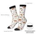 thumbnail image 2 of Yiaed Mushrooms And Butterflies Print Great elasticity Crew Socks Sports socks for Men and Women, 2 of 5