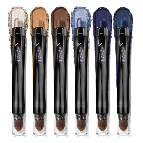 Set de sombras de ojos LUXAZA PRO Neutral Metallic Shimmer, 6 unidades