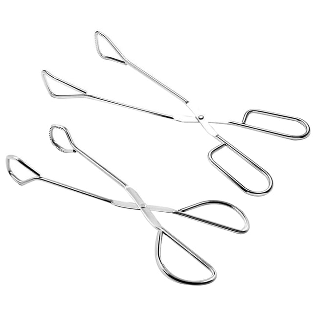 Pinzas para alimentos Pinzas de tijera de acero inoxidable Mango Cocina Barbacoa Utensilios de cocina 2pcs / set Monstrate HA004934-00B