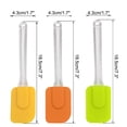 thumbnail image 2 of 3pcs Kitchen Cooking Flexible Silicone Spatula Set Heat Resistant Turner Scraper Baking Utensils Green Orange Yellow, 2 of 7