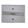 thumbnail image 3 of Atlin Designs 2-Drawer Traditional Wood Nightstand with Jewellery Tray in White, 3 of 4