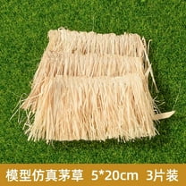 OUNONA 6Pcs Handcrafted Light Yellow Straw Thatch Rolls for Small Model Roof and Decorative Hay Bales