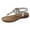 Silver, variant on YUHAOTIN Womens Sandals Dressy Flat Red Wedges Sandals Elastic Ankle Strap Casual Bohemian Beach Shoes Rhinestone Decor Toe Post Thong Sandals Black Sandals Women Flat with Back Saltwater Sandals