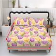 thumbnail image 5 of Jiueut Tulip Pattern 3 Pack Twin Size Bed Sheet Set, Easy Care Wrinkle Free Fitted Sheet and 2 Lightweight Pillow Cover Bedroom Decoration with Elastic Band, 5 of 7