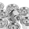 thumbnail image 2 of FENGGUIQU 10-Pack Steel Flange Axle Nuts Anti-Loosening 0.9 x 0.9 x 0.6 Inch Hardware, 2 of 6