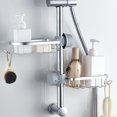 thumbnail image 4 of Shower shelf and storage - Set of 2 Stainless Steel Shower Shelf Without Drilling, Stainless Steel Telescopic Bathroom Shelf, Shower Support Shelf, So, 4 of 4