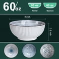 thumbnail image 2 of 60 Oz Large Soup Bowl Set Of 3, Japanese Ramen Pho Bowls, Blue And White Porcelain Big Bowl, 2 of 9