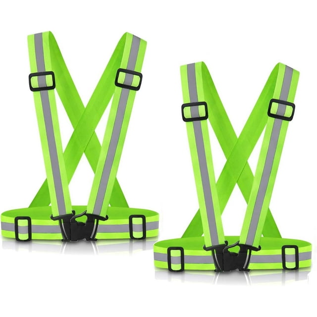 Chaleco reflectante chaleco reflectante ajustable chaleco reflectante para correr caminar andar en bicicleta