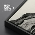 thumbnail image 4 of PixonSign Framed Canvas Print Wall Art Set Duotone Geometric Gemstone Spiral Circle Rings Abstract Shapes Illustrations Modern Art Boho Decorative for Living Room, Bedroom, Office - 16"x24"x3 BLACK, 4 of 5