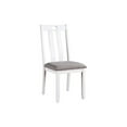 thumbnail image 3 of Benjara Helio 5 Piece Dining Table and Chairs Set, White Wood, Gray Fabric Seats, 3 of 6