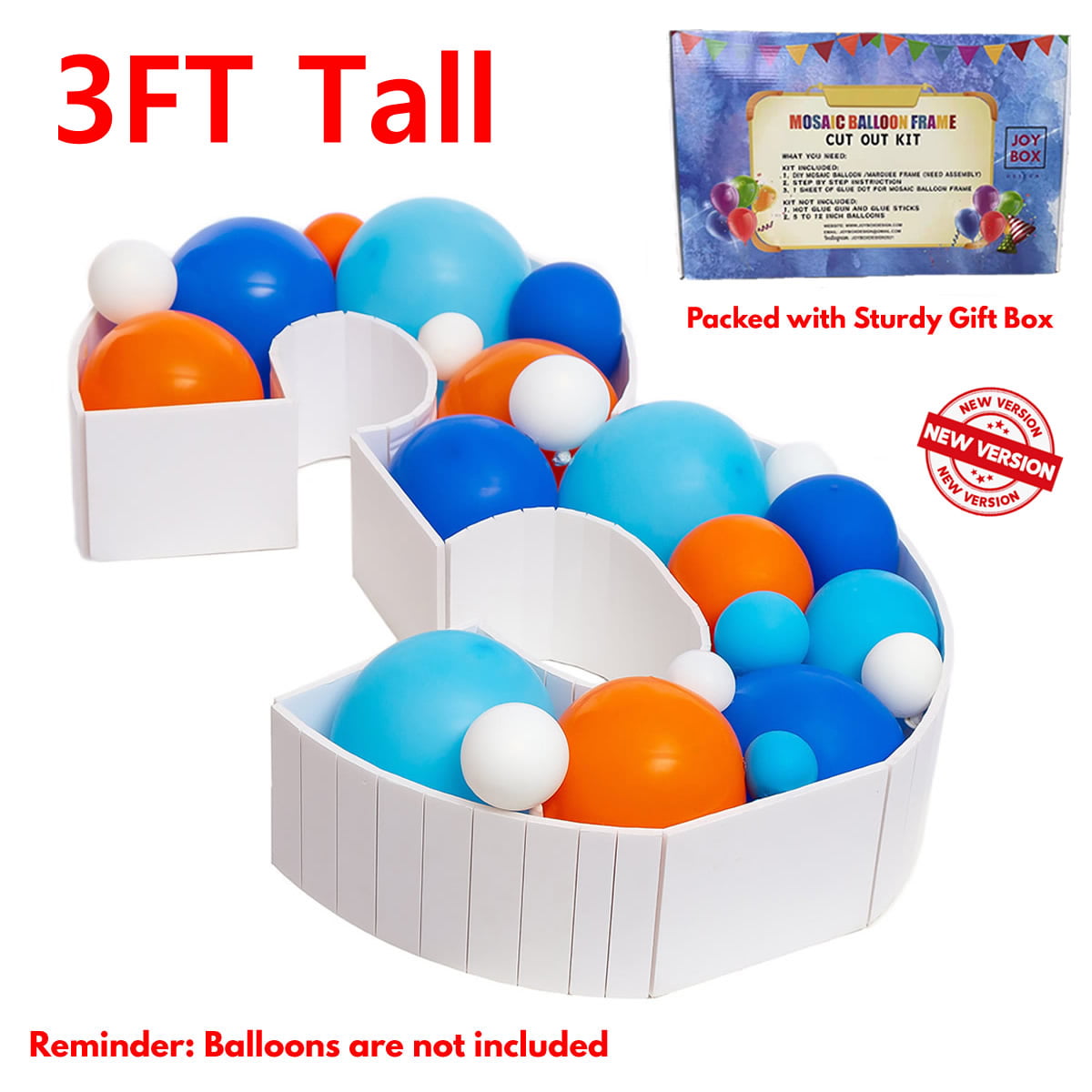  Mosaic Numbers for Balloons Number 18 Balloon Frame 4ft Marquee  Numbers Large Cardboard Numbers Pre-Cut Kit Giant Cut-Out Thick Foam Board  Sign Diy Boys Girls 18th Birthday Decorations Anniversary : Toys
