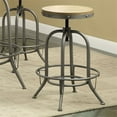 thumbnail image 2 of Coaster Tabouret de Bar Réglable en Chêne Vieilli et Graphite, 2 of 3
