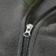 thumbnail image 6 of KHONTS Men's Quarter Sweatshirt Zip Quilted Long Sleeve Tee Stand Collar Color Block Pullover Tops Army Green XXL, 6 of 9