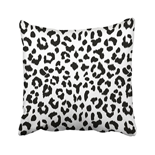 Black and 2024 white leopard pillow