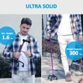 thumbnail image 5 of REHAND Adjustable Foldable Quad Cane,Lightweight Walking Cane for Men & Women with 4-Pronged Base for Extra Balance & Stability,Purple, 5 of 6