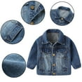 thumbnail image 7 of LYMAYTER Kids Baby Boys Cowboy Outwear Toddler Casual Denim Jacket for 9m -5 Years Long Sleeve Jeans Jacket, 7 of 7