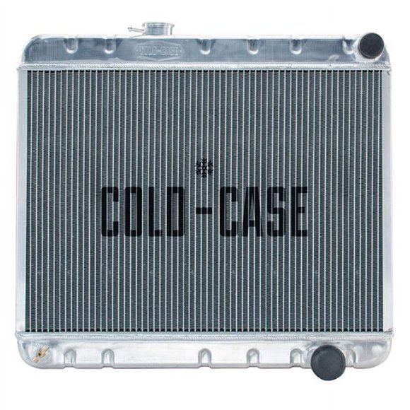 Cold Case Radiators CCRGPG22 25.75 x 20.125 x 3 in. Passenger Side Inlet & Outlet Radiator with Air Conditioning for 1964-1965 GM A-Body - Polished