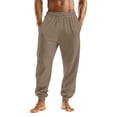 thumbnail image 2 of Resicozy Casual Joggers for Men Cotton Drawstring Elastic Waist Cargo Pants Lightweight Sweatpants with Pockets Light Brown S, 2 of 7