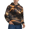 thumbnail image 2 of Naloa Abstract Glowing Wave Pattern Men's Casual Hooded Collar Drawstring Hoodies Pullover Sweatshirts Casual Long Sleeve Shirts-4X-Large, 2 of 7
