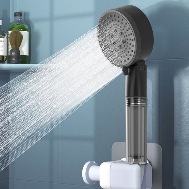 TIMIFIS Shower Organizer Shower Head - High-Pressure Handheld Showerhead with Carbon Filter - Hard Water Softener Filtered Shower Head, High Pressure3 Spray Modes Handheld Shower Head F Shower Head