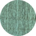 thumbnail image 1 of Ahgly Company Indoor Round Abstract Light Blue Modern Area Rugs, 5' Round, 1 of 4