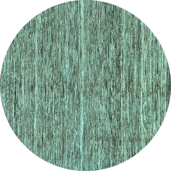Ahgly Company Indoor Round Abstract Light Blue Modern Area Rugs, 5' Round