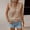 Khaki, variant on Womens 100%Cotton Tank Tops Dressy Casual Summer Lace Sleeveless V Neck Tee Shirts Pleated Front Buttons Blouses for Summer Beach Daily