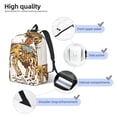thumbnail image 3 of Disketp Cowboy Up Vintage Wild West print Canvas Backpack Lightweight Travel Daypack Student Rucksack Laptop Backpack-Small, 3 of 5
