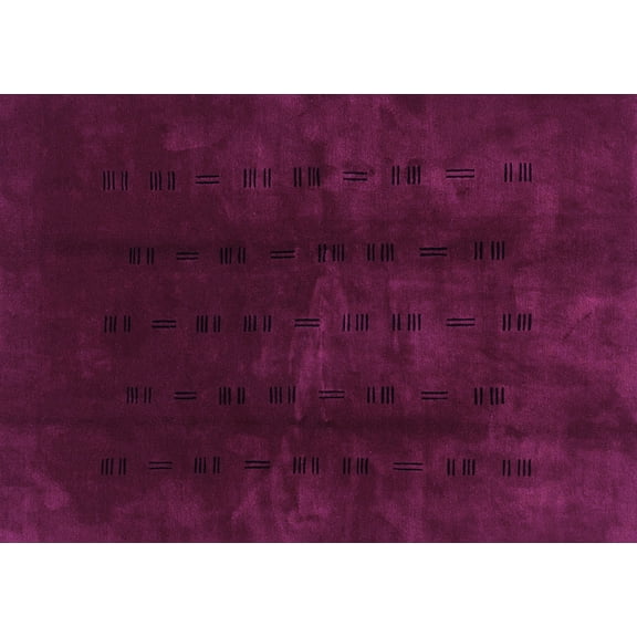Ahgly Company Indoor Rectangle Abstract Purple Modern Area Rugs, 5' x 7'