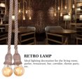 thumbnail image 3 of Lámpara colgante de cuerda de cáñamo Retro, lámpara de techo, Loft, creativa, Industrial, doble cabezal, 1 ud., 3 of 8