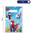 thumbnail image 1 of Nuevos bolsas de regalo para fiesta de cumpleaños de Spiderman, bolsa de plástico para dulces con tema de araña, bolsa de botín para niños, suministros de decoración para fiesta de cumpleaños, 1 of 5