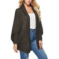 thumbnail image 1 of Women's Open Front Cardigan Loose Draped Batwing Sleeve Knit Sweater, 1 of 6