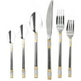 75-Pc Luxury Flatware Set for 12 w/ Storage Case 24K Gold Premium ...