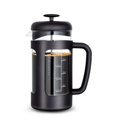 thumbnail image 1 of Easyworkz Cafetera de prensa francesa con vidrio de borosilicato,mango de agarre suave, 1000ml, Noir, 1 of 7