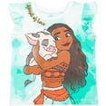thumbnail image 2 of Disney Moana Infant Baby Girls T-Shirt and French Terry Shorts Outfit Set Infant to Big Kid, 2 of 5