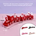 thumbnail image 2 of Bewildely Modelo de tren con temática navideña, adorno de pastel de Navidad, decoración reutilizable, decoración para sala de estar, festival Kits de decoración para fiestas Rojo, 2 of 6