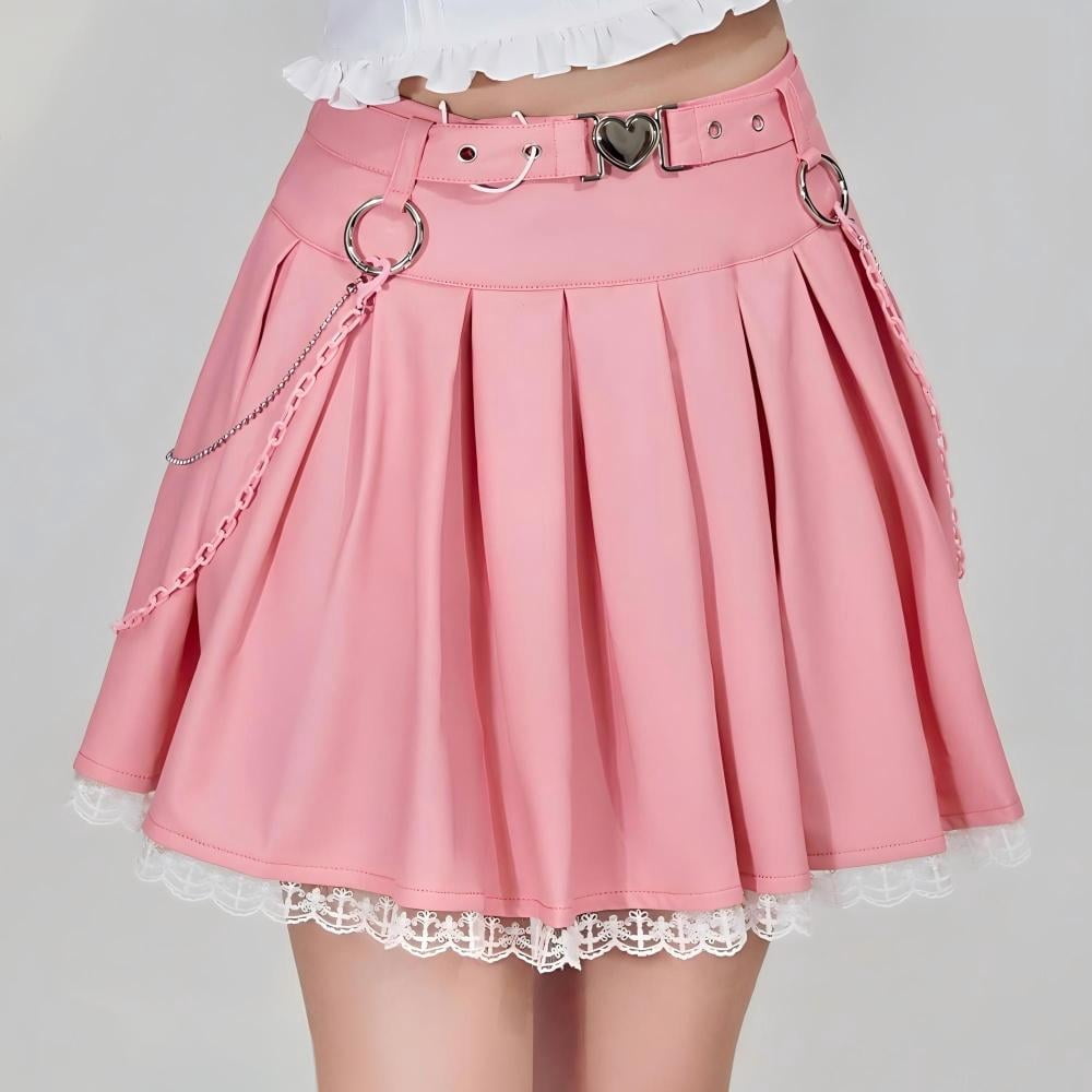 Pinkparks layered mini skirt/Sサイズ Jessica Simpson Women's Romana Eyelet Mini Skirt, Sizes XS-XL