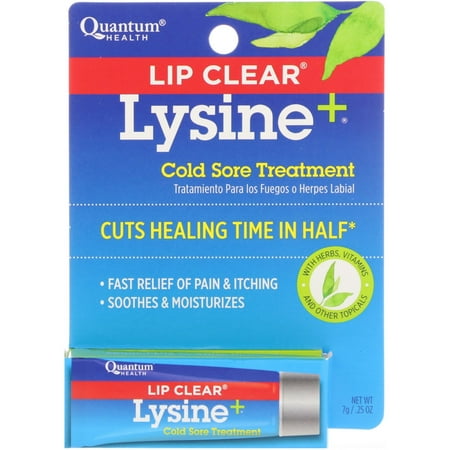 Quantum Lipclear Lysine and Cold Sore Treatment All Natural Ointment - 0.25 (Best Way To Treat A Cold Sore Or Fever Blister)
