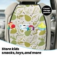 thumbnail image 4 of Cute Pear Light Green Leaves Mats Back Seat Protectors, Car Seat Protector Vehicle Organizers Waterproof Cover Back Seat Cover for Kids with 3 Storage Pockets 2 Pack, 4 of 5