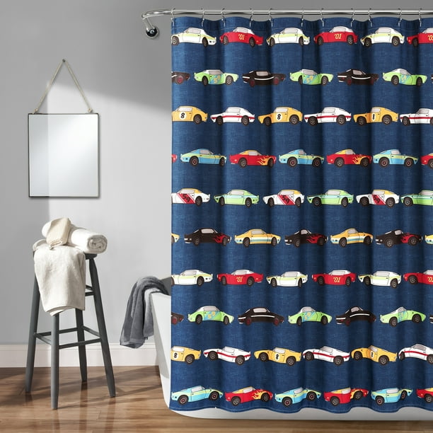 Race Cars Shower Curtain 72"x72"