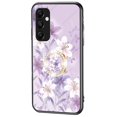 thumbnail image 1 of KAIYANG Funda de vidrio templado con soporte de anillo para Samsung Galaxy A35 5G, estilo chino rosa E Samsung Galaxy A35 5G morado, 1 of 5