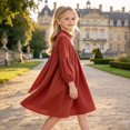 thumbnail image 5 of JFOPQVSM Toddler Kids Baby Girl Dress Long Sleeve Solid Color Casual Dresses Girls Fall Winter Outfit Clothes, 5 of 6
